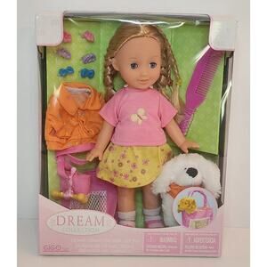 Gigo Toy 12 inch Doll with Dog set - NIB Vintage